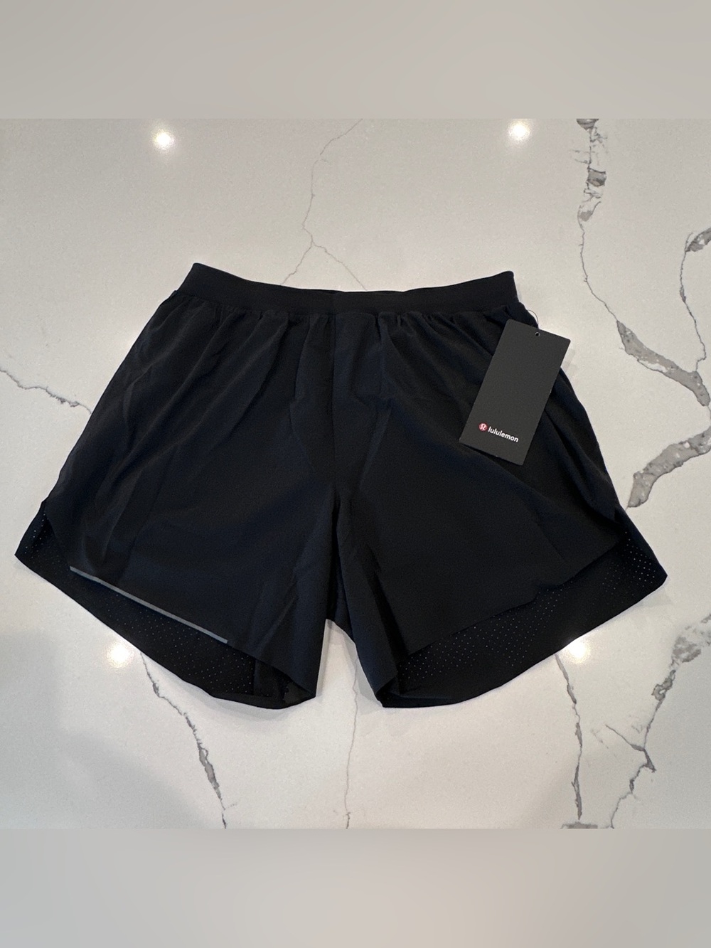 New Lululemon Men’s Fast and Free Lined Short 6" Black M NWT